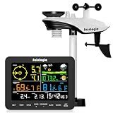 Sainlogic Weather Station Wireless, Weather Station with Rain Gauge, Wind Speed, Wind Direction, Weather Forecast, Air Pressure, Humidity (No WiFi)