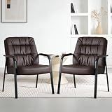 OLIXIS Waiting Room Chairs Set of 2, Office Guest Chairs No Wheels