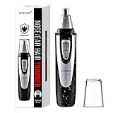 Ear and Nose Hair Trimmer Clipper - 2026 Professional Painless Eyebrow & Facial Hair Trimmer for Men Women,Battery-Operated Trimmer with IPX7 Waterproof,Dual Edge Blades for Easy Cleansing Black