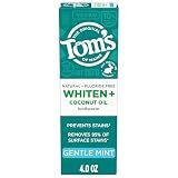 Tom's of Maine Whiten Plus Coconut Oil Whitening Toothpaste, Mint, 4 oz