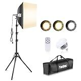 Torjim Softbox Photography Lighting Kit, 16'' x 16'' Professional Softbox Lighting Kit with 85W 3000-7500K LED Bulbs, Studio Lights for Photography/Video Recording/Live Streaming/Portraits Shooting
