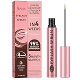 BIYSBER Eyelash Growth Serum, Lash Serum for Eyelash Growth with Multi-Peptide for Longer, Fuller, Thicker Lashes, Gentle Vegan Formula for Sensitive Eyes, 5mL