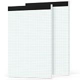 2 Pack Graph Paper Pad 8.5 x 11, 4x4 Graph Ruled Grid Paper Pad 8-1/2 x 11