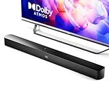 GEOYEAO Soundbar, 2.1 Speaker with Dolby Atmos, 190W Six Speakers 37 inch Sound Bars for TV, Bluetooth & HDMI-ARC Surround Sound System with HDMI-ARC/Optical/AUX/Bluetooth Connection