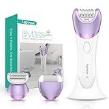 VOYOR Epilator for Women, Cordless Epilators Hair Removal for Women, 3 in 1 Hair Removal Device for Leg Arm Face with 30 Tweezers, Rechargeable Wet & Dry Electric Lady Shaver & Trimmer BM300 (Purple)