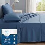 Degrees of Comfort Coolmax Cooling Sheets | Queen Size Bed Sheet Set for Hot Sleepers | Soft Fabric with Deep Pocket, Teal 4PC