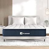 Avenco Queen Mattress, 12 Inch Hybrid Queen Size Mattress in a Box with Latex Memory Foam Medium Firm Queen Bed Mattress Motion Isolation, CertiPUR-US Certified