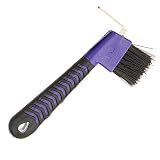 BOTH WINNERS Horse Hoof Pick Brush with Soft Touch Handle (Purple)