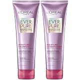 L'Oreal Paris EverPure Moisture Shampoo and Conditioner Set, Sulfate-Free Hair Care for Dry or Color-Treated Hair with Rosemary Botanicals, 17 Fl Oz Set