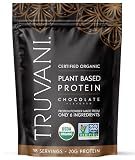 Truvani Organic Plant Based Protein Powder | Chocolate | 18 Servings