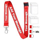 10-10000 Pcs Custom Lanyards Personalized for ID Badge Teacher Student Office Staff Company Event, Polyester Lanyards Customizable Logo Text Clipart Picture