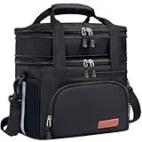 JOINGO Tactical Lunch Box for Men & Women – Expandable 16L Double Deck Insulated Cooler Bag for Work, Construction & 12-Hour Shifts – Heavy Duty Leakproof Large Meal Prep Tote with Shoulder Strap