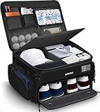 LOINTET Golf Trunk Organizer, Waterproof Car Golf Locker with Separate Ventilated Compartment for 2 Pair Shoes, Golf Storage for Balls, Tees, Cap, Clothes, Gloves, Accessories, Gifts for Men, Women