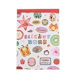 Girl's Korean Sticker Book, Food and Daily Life Theme - 1300+ Cute Dream Style Foodie Stickers, for DIY Scrapbooking Journaling Handbook Decoration Pink