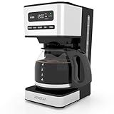 REVOTRA 12-Cup Programmable Coffee Maker, Regular & Strong Brew Drip Coffee Machine, 1-4 Cup and Ice Coffee Setting, 24H Timer, Auto Shut-Off, Keep Warm, Pause & Serve