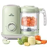 AMZBABYCHEF Baby Food Maker, 4 in 1 Baby Food Processor and Steamer, Puree Blender, Multifunctional Baby Puree Maker, Dishwasher Safe (Green)