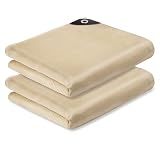 2 Pack Welding Blanket 4x6 ft - Heavy Duty Fiberglass Heat Resistant Fabric, 1022 °F Fire Resistant Blankets, High Temp Insulation Blanket for Industrial, Smoker, Camping, Grill