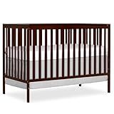 Dream On Me Synergy 5-in-1 Convertible Full-Size Baby Crib with Toddler, Day & Full Bed Conversion in Espresso, GreenGuard Gold & BSA, 3 Mattress Heights, Sustainable Pinewood