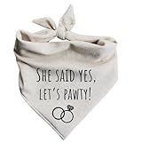 She said Yes! Let’s Pawty dog Bandana engagement announcement wedding party celebrate pet attite (Medium)