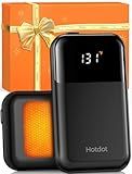 Hotdot Hand Warmers Rechargeable 2 Pack, 4 Heat Levels (104–131°F), Real-Time Temp & Battery Display, Electric Hand Warmers, Fast Heating, Fits in Gloves/Pocket, Gifts for Women & Men