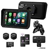 RUIST MOX61 Motorcycle Carplay HD Touchscreen 6.1", Wireless Apple CarPlay & Android Auto, IP67 Waterproof GPS with TPMS, Dual Bluetooth, Magnetic Mount, Voice Control