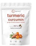 Micro Ingredients Turmeric Curcumin Supplement with Black Pepper & Ginger, 300 Softgels | Made with MCT Oil | 95% Curcuminoids | Non-GMO, Gluten Free