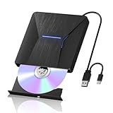 External Blu-ray Drives for Laptop, External Blueray/dvd Drive for PC, USB 3.0 and Type-C Bluray Burner, CD DVD Blu Ray Disc Reader Writer Compatible with Windows XP/7/8/10, Laptop, Desktop, MacOS