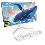 MECHAZER All-in-One Desktop Computer 23.8 Inch Curved Display Core i7 7700HQ(up to 3.8Ghz) 16GB RAM 512GB SSD Dual-Band WiFi Bluetooth 5.0 Complete with Wired Keyboard & Mouse