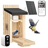 Bird Houses Camera, 5mp Solar Bird House with Camera, 2.4g WiFi Live View, Night Vision, Real-Time Bird Watching & Hatching, Outdoor Garden Bird Nest, Ideal Gift for Bird Lovers
