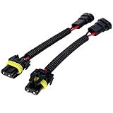 H11 to 9005 9006 Exchange Connector Retrofit Pigtail Wiring Harness Adapters Extension for Headlight or Fog Light Retrofit Use Car Accessories, Pack of 2