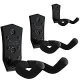 Onmiwod Guitar Wall Mount 3 Pack, Black Metal Guitar Hanger, V-Shaped Guitar Wall Hangers Mount, Guitar Holder Hook Stand Wall for Acoustic, Electric Guitar, Banjo, Bass, for Guitar Player Men Boy