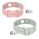 Motion Sickness Bracelets Wristband Sea Sickness for Adult Kids & Pregnant Women, Acupressure Anti Nausea Wristbands for Car Sea Air Cruise Travel Sickness, Relief Motion/Morning Sickness -Beryl+Pink