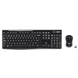 Logitech MK270 Full Size Wireless Keyboard and Mouse Combo - Black