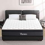 Vantto Queen Size Mattress, 12 Inch Individual Pocket Springs Hybrid Memory Foam Mattress in a Box for Pressure Relief, Motion Isolation, CertiPUR-US