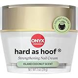 Onyx Professional Hard as Hoof Nail Strengthening Cream, Coconut Scent - Nail Growth and Conditioning Cuticle Cream Stops Splits, Chips, Cracks & Strengthens Nails, 1 oz