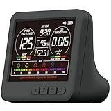 Professional Indoor Air Quality Monitor with 7X AQI Alarms,16 in 1 Portable Real-Time Detector for PM2.5 | PM10 | CO2 | TVOC | HCHO | Temp | Hum for Home Cars Plants Pets (Black)