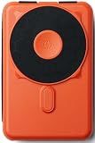 RIDGE Magnetic Power Bank Battery Pack 10,000mAh - Fast Charging, Compatible with MagSafe - Portable Charger Powerbank - with Built in Cables, Wireless Charging & Magnetic Attachment (Basecamp Orange)