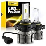 AUXITO 5202 LED Fog Light Bulbs, 6500K Cool White 6000 Lumen Plug And Play, 300% Brighter, 5201 PS19W 12085 PS24W Daytime Running Lights Replacement (Pack of 2)