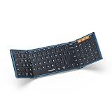 ProtoArc XK01 Full-Size Foldable Bluetooth Keyboard for Travel, Blue