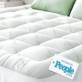 Niagara Sleep Solution Ultra Soft Full Size Mattress Topper - Rayon Derived from Bamboo Pillow Top Mattress Pad for Back Pain Relief - Naturally Cooling for Hot Sleepers, Green