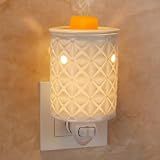 STAR MOON Ceramic Wax Melt Warmer, Plug in Wax Warmer for Scented Wax, Scentsy Wax Warmer for Fragrance Oil, Night Light Wax Burner Decoration with Two Bulbs