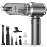 NVKHG Handheld Vacuum Cordless, 3 Speed 28000Pa Brushless Motor Mini Car Vacuum Portable Cordless,Suitable for Home, Kitchens, Offices, Car, Pet Hair, Gray