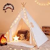 Kids Teepee Tent for Kids, Kid Play Tents for Girls & Boys, Gifts Playhouse for Indoor Outdoor Games, Toddler Toys House for Baby (Tee Pee for Child)