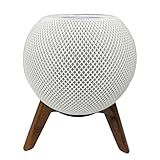 Wooden Tripod Stand for Homepod Mini,Tripod Holder with Metal Frame, Safe Stable Mount with Black Silicone pad for Apple HomePod Mini Home pod (only Stand) (Wooden Stand)