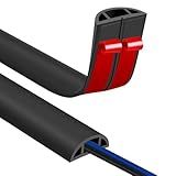 Floor Cord Covers for Wires 6FT Cable Hider Wire Cover Self Adhesive Cord Hider Floor for Offices, Homes, Workshops, Warehouses Cable Cavity 0.39" W x 0.27" H