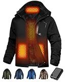 Mens Puffer Heated Jacket Graphene Electric Warming Coat Unique Christmas Birthday Gift Ideas Father Dad Husband Boyfriend Godfather Grandpa Him 60th 50th 40th 30th From Wife Daughter Son Girlfriend