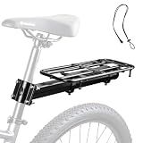 WEEROCK Adjustable Universal Rear Bike Rack, Fits 20-29 Inch Bicycles, MTB, 15kg/33 lbs Load Capacity Steel Bicycle Carge Rack, Easy Installation on Bicyclle Seat Post