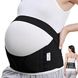NeoTech Care Pregnancy Support Maternity Belt, Waist/Back/Abdomen Band, Belly Brace (Size M, Black Color)