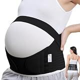 NeoTech Care Pregnancy Belly Band, Maternity Belt, for Pregnancy Belly Support, Back/Pelvic Support (Size M, Black Color)