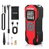 CRAFTSMAN Tire Inflator Portable Air Compressor, Cordless Mini Air Pump for Car Tires with Digital Tire Pressure Gauge, 6000mAh Battery Powered Air Pump, Max Pressure 150 PSI, 12V DC Corded